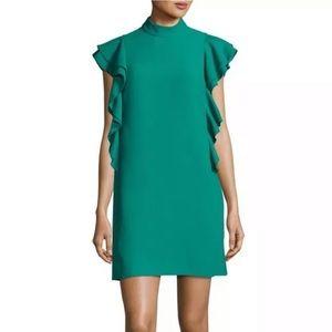 Kate Spade emerald green mock neck sheath dress